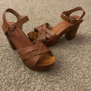 Altar'd State Brown Platform Sandals